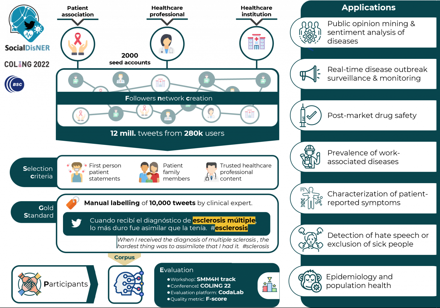 SocialDisNER Task overview